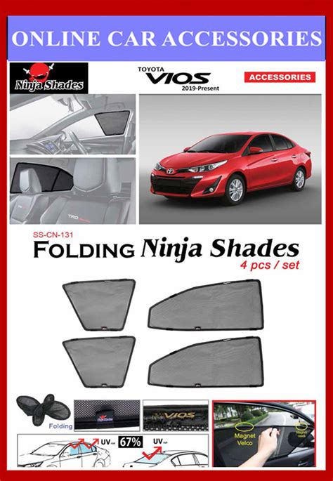 Toyota Vios Present Magnetic Ninja Sun Shade Pcs Shopee