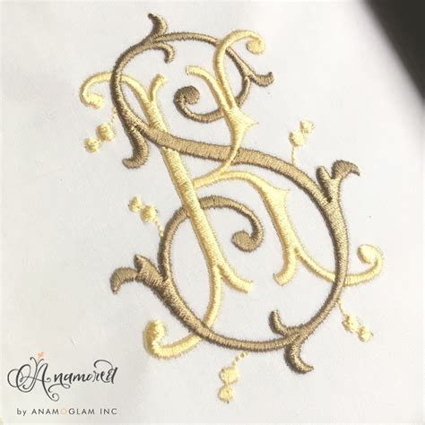 Interlocking K And S Monogram Embroidery Design Embroidery Design