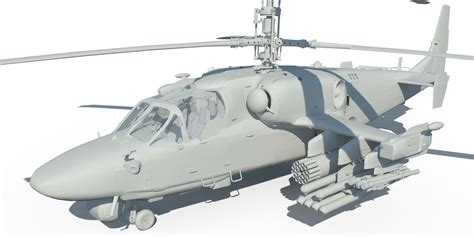 3d Model 3d Model Russian Attack Helicopter Ka 52 Hokum B Alligator Vr