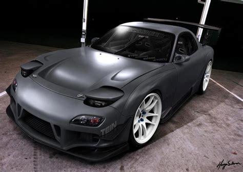 Mazda Rx 7 Fd Matte Black Cars Mazda Cars Rx7