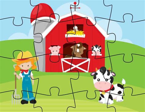 FREE Printable Farm Jigsaw Puzzles for Kids - My Printable Home