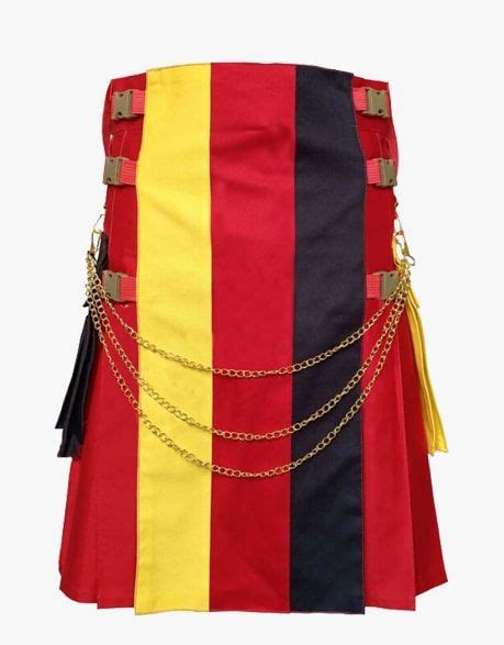 Germany Flag Gothic Kilt - Germany Flag Utility Kilts -TUK