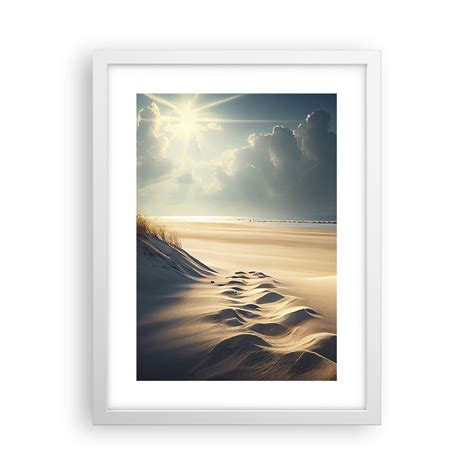 Obraz Plakat Kojący pejzaż 30x40cm Wydmy Plaża Ocean Foto