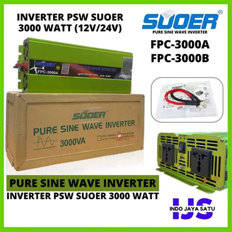 Jual Inverter Pure Sine Wave Suoer 3000 Watt 12V 24V Sinus Murni FPC