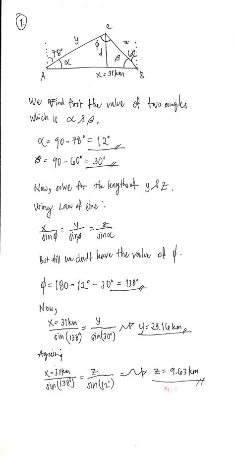 [solved] Solve The Right Triangle Shown In The Figure For All Unknown