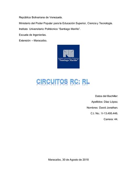 Circuitos Rl Y Rc Pdf