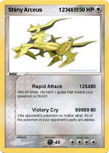 Pokémon Shiny Arceus 123465 123465 - Rapid Attack 1254 - My Pokemon Card