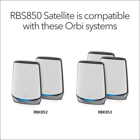 Netgear Orbi Whole Home Mesh Wifi 6 Satellite Rbs850 Adds Up To