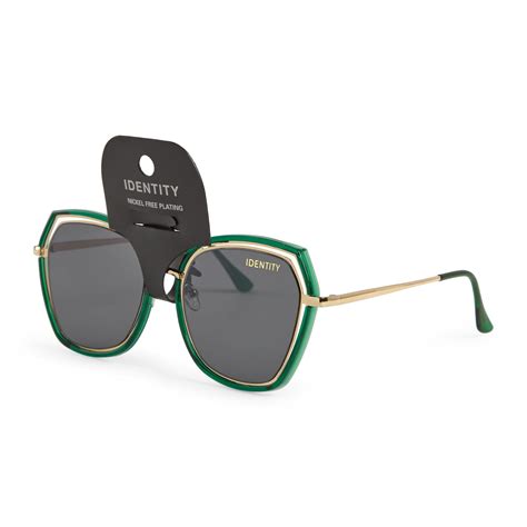 Green Crystal Metal Sunglasses (3107788) | Identity