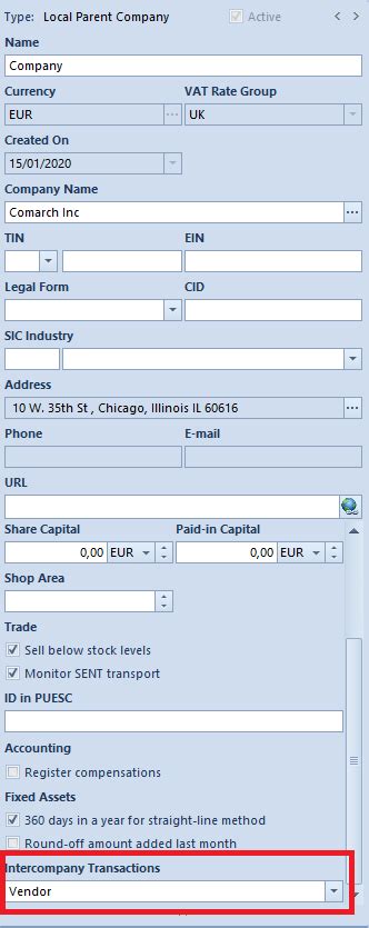 Configuration Of Intercompany Transactions Comarch Erp Standard 2022 5 Knowledge Base