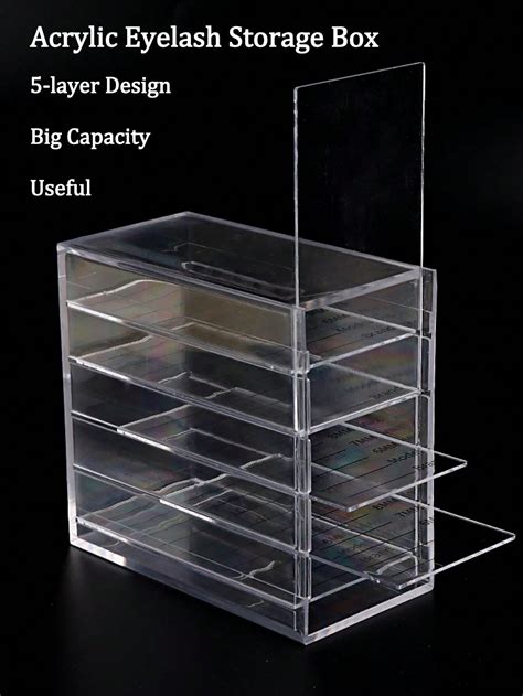 Layers Acrylic Transparent False Eyelash Storage Box For Grafting