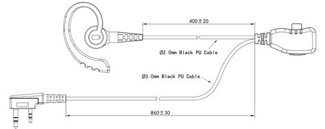 Raytalk Em G Shape Earhook Earpiece With Small Lapel Ptt And