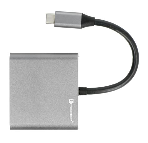 Adaptér Tracer A 1 USB C HDMI 4K USB 3 0 PDW 100W Botland