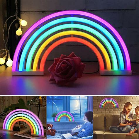 LED 3D Rainbow Lampka Nocna USB Lampa Neonowa 13544902370 Allegro Pl