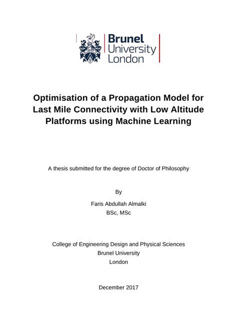 PDF Optimisation Of A Propagation Model For Last Mile