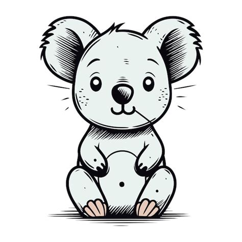 Premium Vector Cute Koala Cartoon Doodle Hand Drawn Vector Illustration