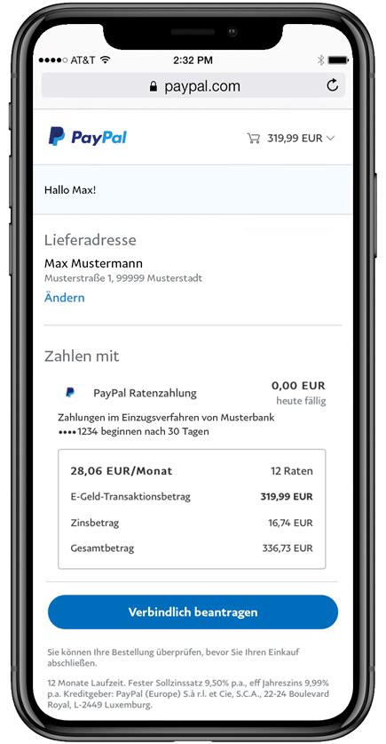 Ratenzahlung Ratenkauf Paypal De