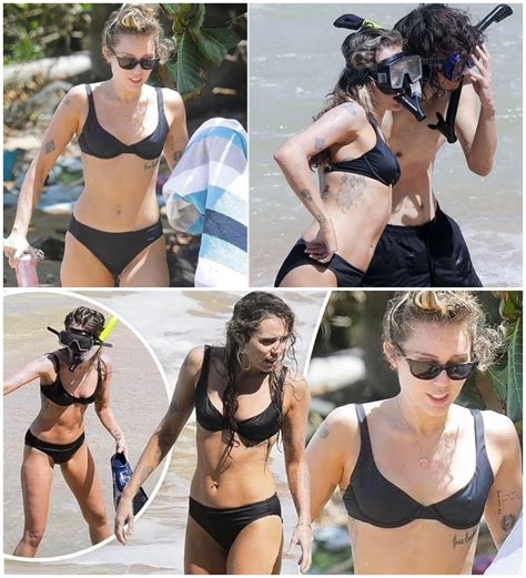 Miley Cyrus In Skimpy Bikini Looks Determined For Hawaii Snorkeling News