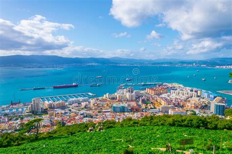 Aerial View Of Gibraltar Taken From Top Of The Upper Rock IMAGE