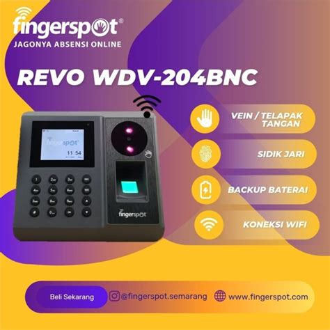 Jual Mesin Absensi Telapak Tangan Fingerspot Revo WDV 204BNC Kota