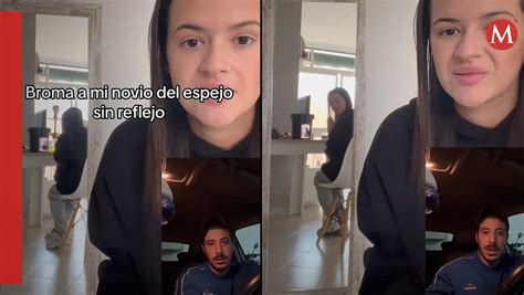 Broma pesada a su novio con un espejo causa terror en TikTok - Grupo Milenio