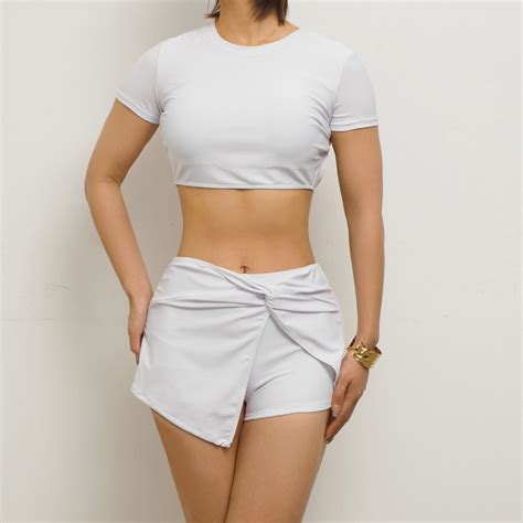 Aunvito Elegant Swimsuit For Women Fashion Comfortable Solid Bikini Women S Sexy Plain