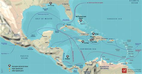 Spanish Treasure Fleet Route Maps