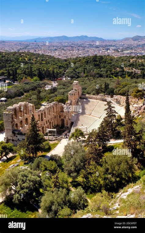 Atenas Tica Grecia Vista Panor Mica Del Odeon De