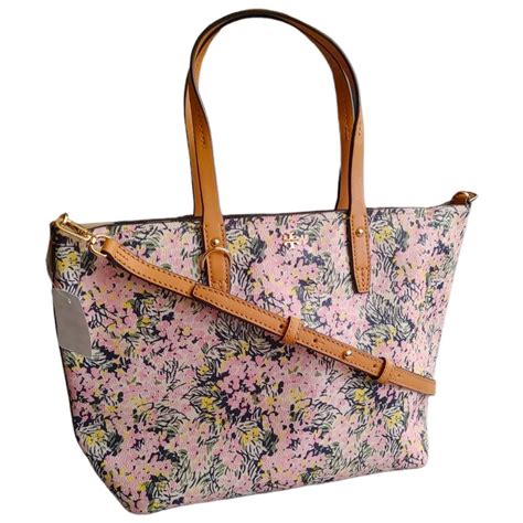 Tory Burch New Tory Burch Small Kerrington Zip Top Tote Bag Floral