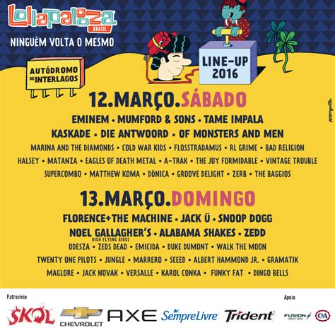 Lollapalooza Brasil Revela Line Up Dividido Por Dia