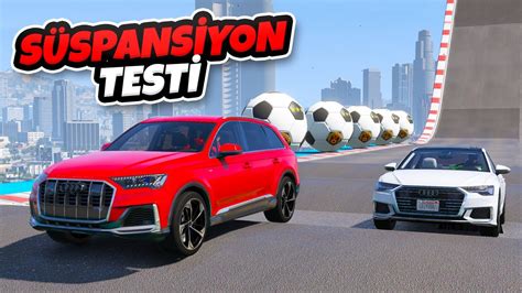 Audi Ailesi Arabalar ile Süspansiyon Test Parkuruna Gidiyoruz GTA 5