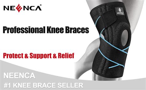 NEENCA Knee Brace With Side Stabilizers Patella Gel Pads Adjustable