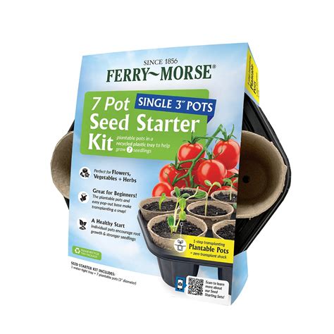 Ferry-Morse 7 Fiber Pot Seed Starting Kit, 3-inch Pots - Walmart.com