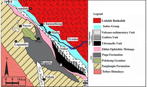 Geological Map Of Eastern Ladakh Himalaya Modified After Thakur And