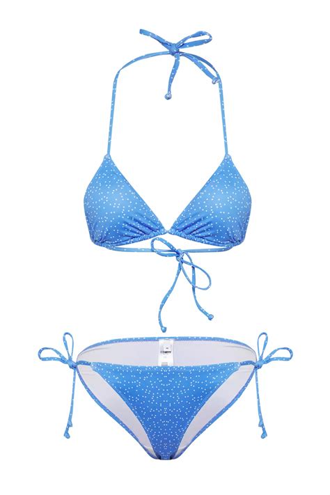 Buy Trendyol Blue Polka Dot Triangle Regular Bikini Set 2025 Online ZALORA Philippines
