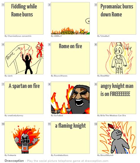 Fiddling While Rome Burns Drawception