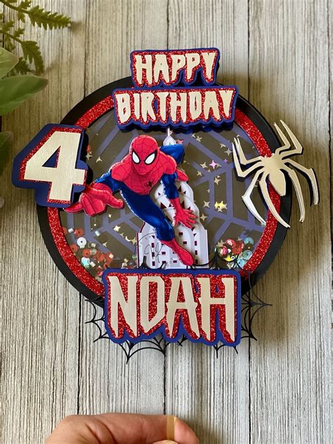 Spiderman Cake Topper Spider Man Cake Topper Led Cake Topper Spiderman Spiderman Decor