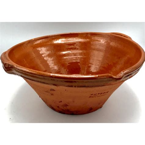 Large French Terra Cotta Confit Tian De Provence Cassoulet Pot Chairish