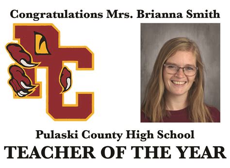 Smith Named Teacher Of The Year At Pchs Pulaski County High School