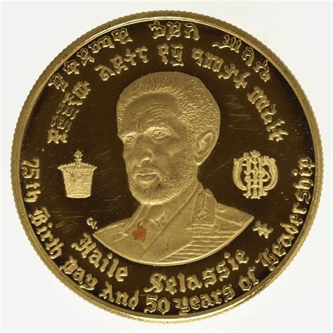 Äthiopien Haile Selassi 20 Dollars 1966 pro aurum Numismatik