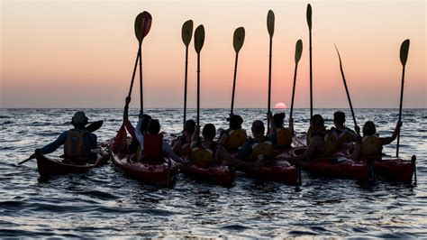 Book Online Santorini Sunset Sea Kayak Snorkel With Dinner