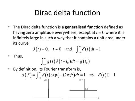 Fourier Transform Of Dirac Delta Function