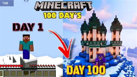 I Survived 100 Days In ICE Spikes Only Wold In Minecraft Episode 1