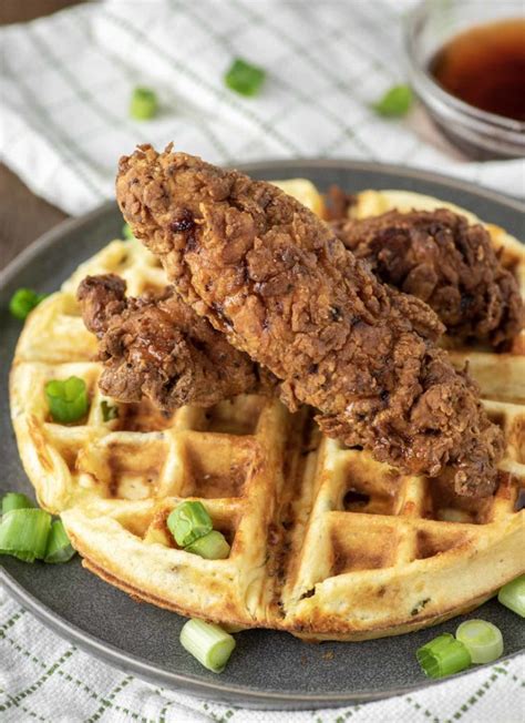 Crispy Fried Chicken and Waffles Recipe - Chisel & Fork