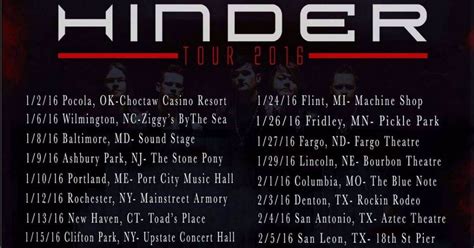 Dream Chaser: Hinder Tour Dates