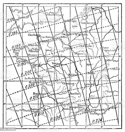 Illustration Ancienne Champ Magnétique Terrestre Champ Géomagnétique