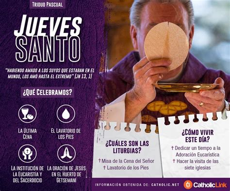 Caminos De Fe Triduo Pascual Infograf A Del Jueves Santo