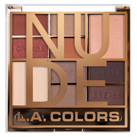 L A Colors Pigmented 10 Color Color Block Eyeshadow Palette Nude Walmart
