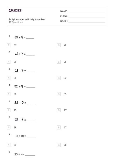 50 Multi Digit Numbers Worksheets For 1st Grade On Quizizz Free And Printable