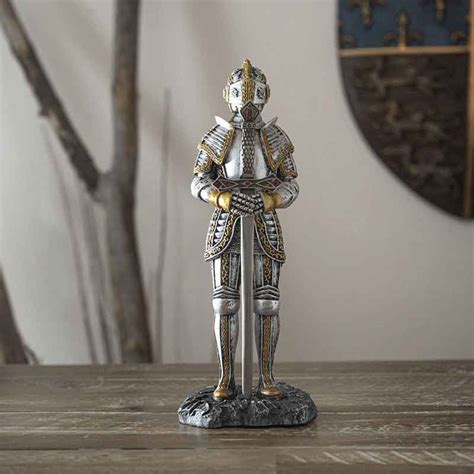 Knight Statue With Letter Opener Sword